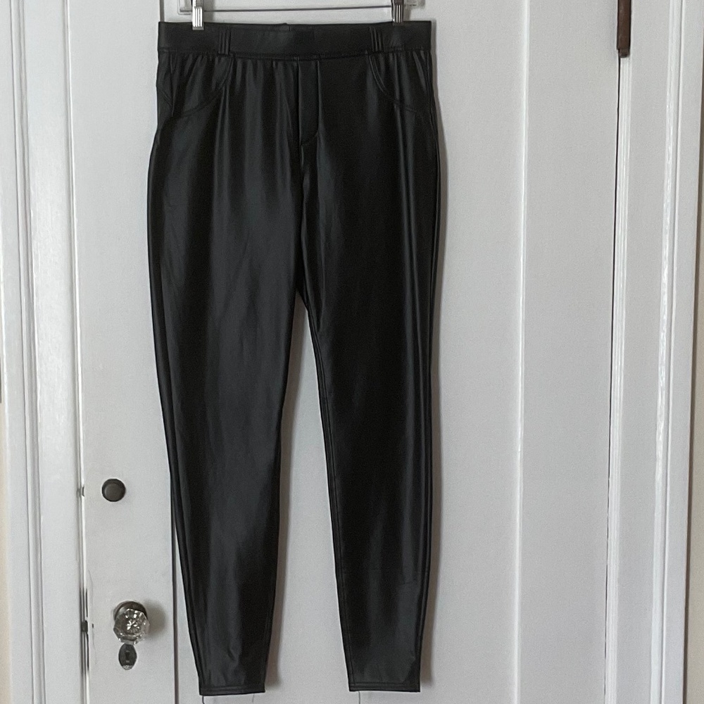 Faux Leather Slim Leg Pant Legging  Pull-On Stretch Faux Leather Pant . Sz: XL